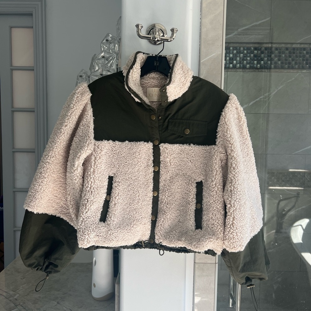 ULLA JOHNSON Aitana Rip Stop Fleece Bomber Jacket - Picture 7 of 14